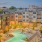 Aerial Vew of apartment building an swimming pool from the sky at Trailside at Reedy Point Apartments